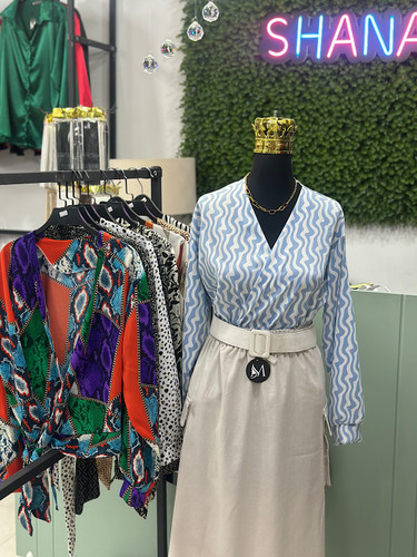 شومیز چپو راستی جلوگره ای