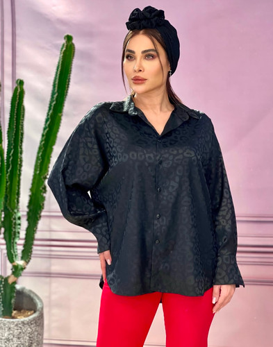 شومیز ژاکارد پلنگی